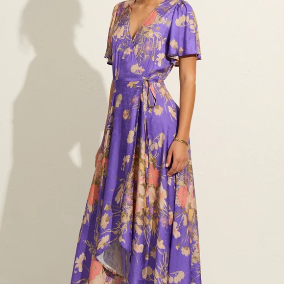 The Auguste the Label Kirby Wrap Maxi Dress Purple Size Small BNWT - Picture 2 of 8